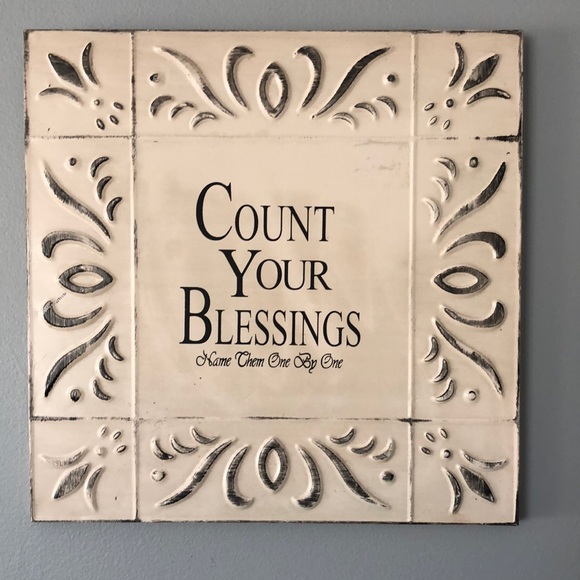 Other - “Count Your Blessings” metal/tin wall decor